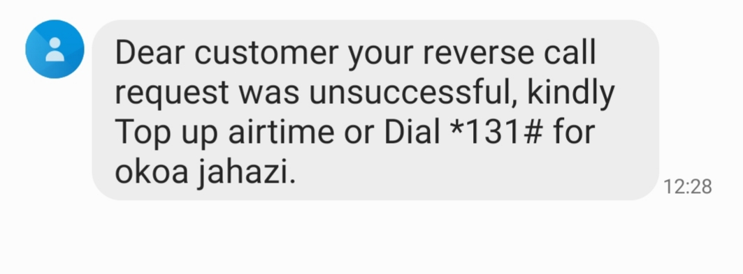 Safaricom reverse call