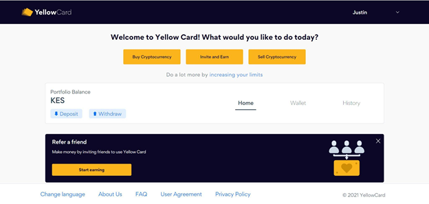 YellowCard Account 